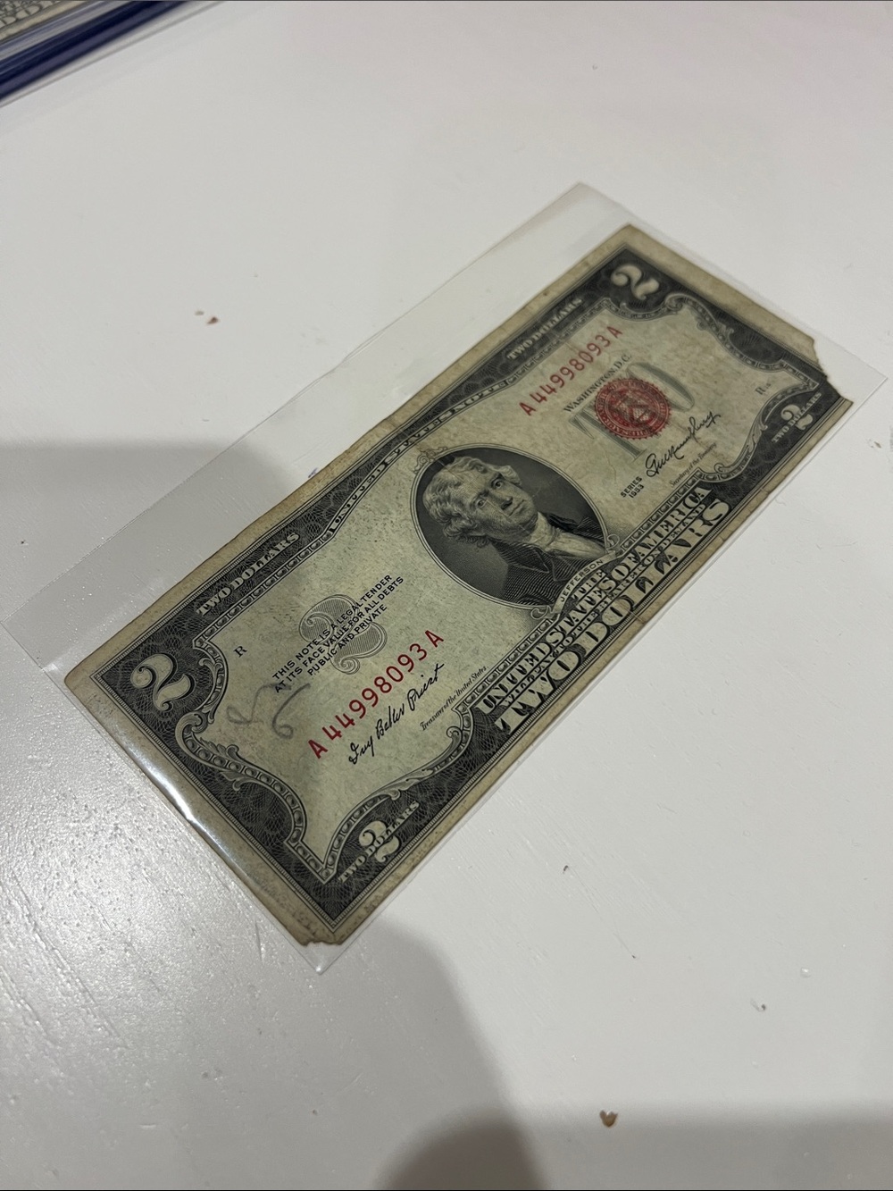 1953 2 dollar bill - Red Seal 2 Dollar Bill